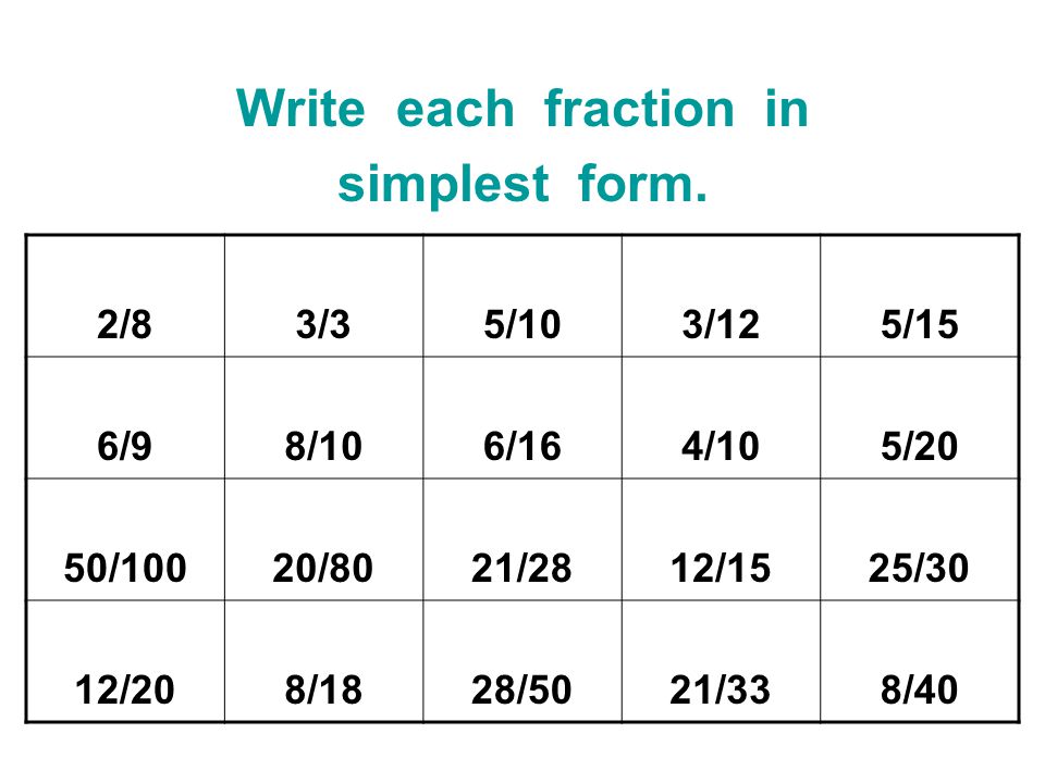 How to Write a Ratio as a Fraction in Simplest Form